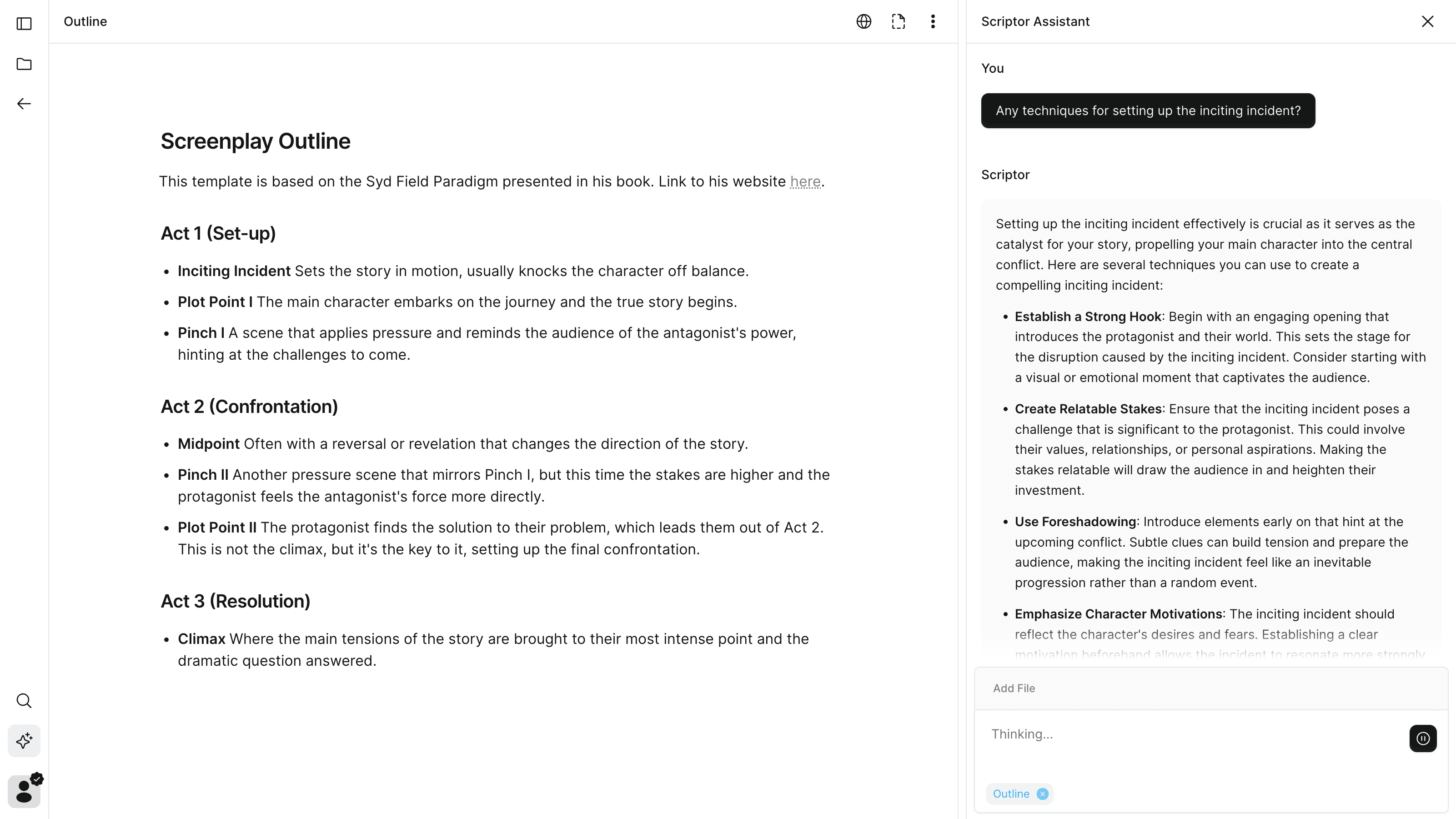 Scriptor product screenshot