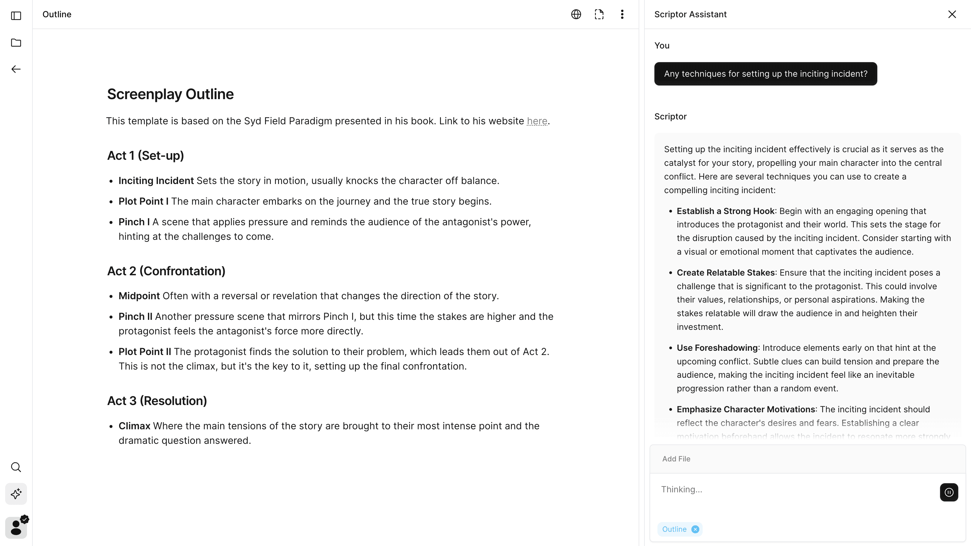 Scriptor Text screenshot