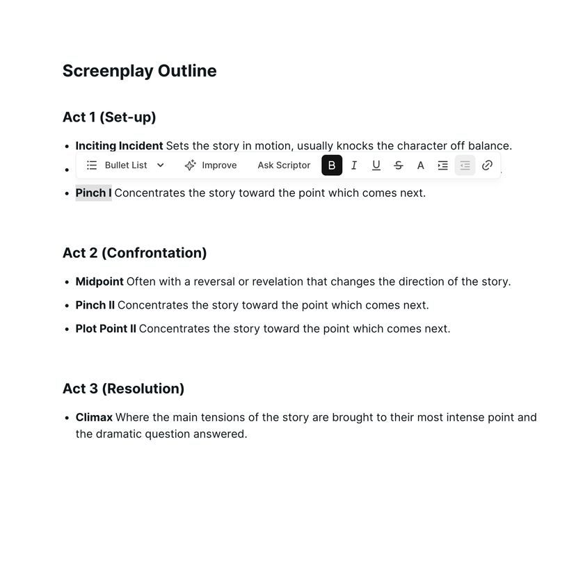Scriptor | Free Screenwriting Software for Film, TV & Theatre | Scriptor